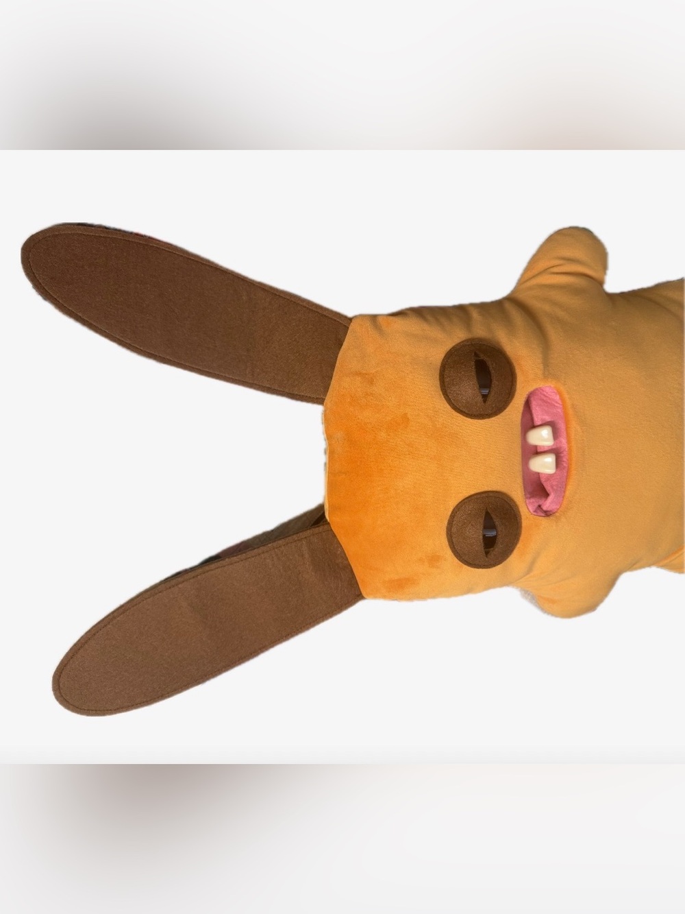 Fuggler Bigg Fugg Rabbit Rabbit 18 Inch Plush With Teeth Orange - Picture 4 of 4